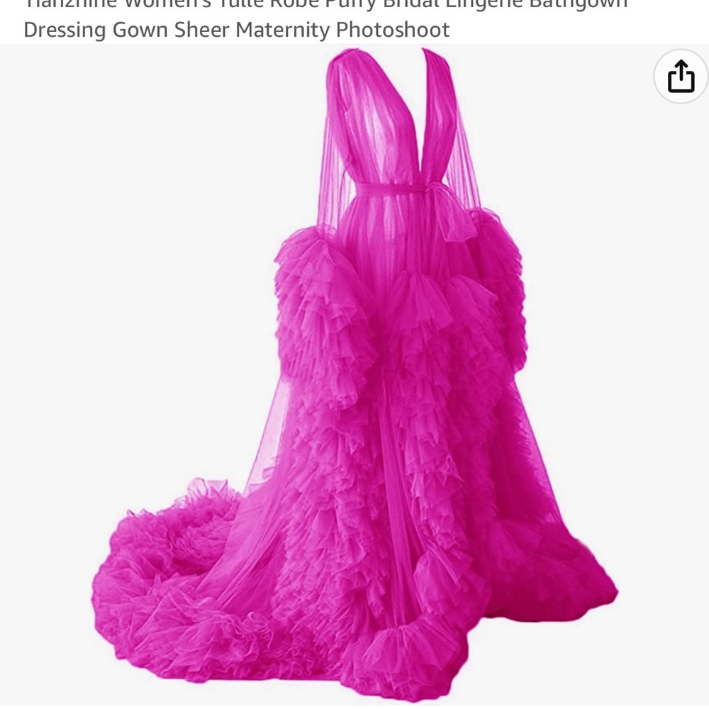 Pink Tulle Robe Puffy Gown Used For Photoshoots ( Photography )